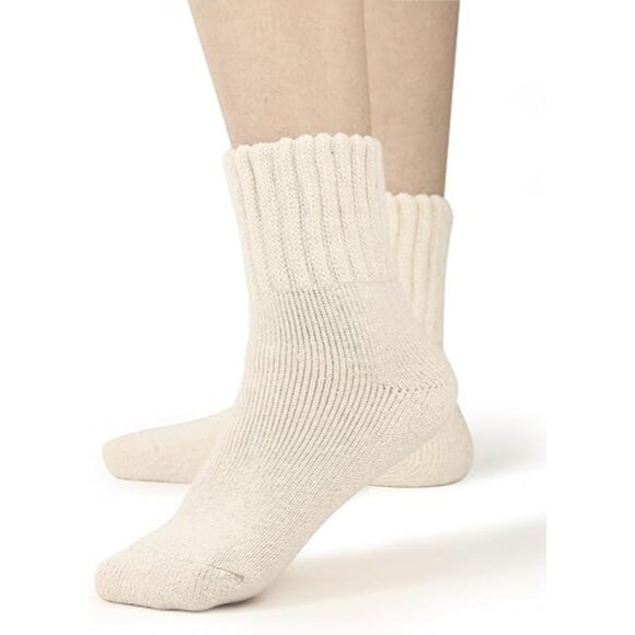 BenSorts Women 5 Packs Black Gray White Polyester Winter Thick Warm Boots Socks - Picture 5 of 5